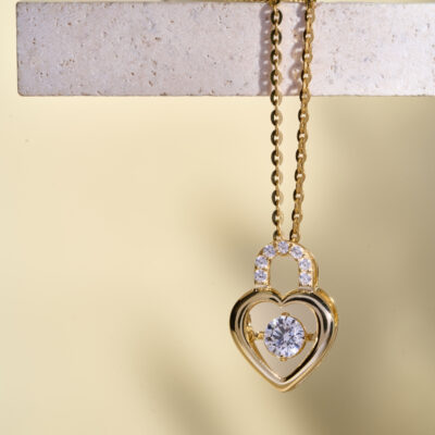 dây chuyền ổ khóa trái tim